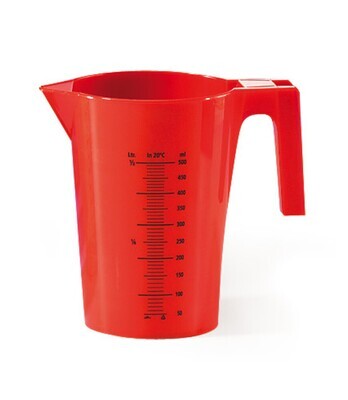 Messbecher aus PP, 500 ml, rot, 1 Stück