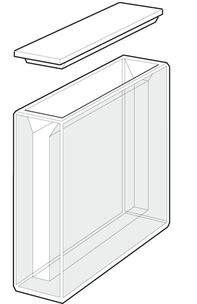 Glass cuvette ROTILABO® L 50 mm, 1 Piece