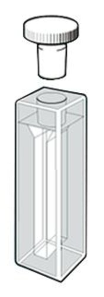 Glass cuvette ROTILABO® optical glass with plugs, Semi-micro, 1.4 ml, 1 Piece
