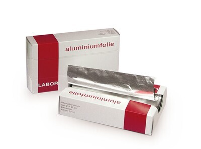Feuilles de papier d&#39;aluminium dans une boîte distributrice, 230 mm, 270 mm, 200 Pièce(s)