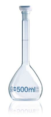 Matraces aforados BLAUBRAND® clase A Vidrio transparente, tapón de PP, 20 ml, 10/19, 2 Pieza(s)