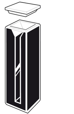 ROTILABO®-Präzisions-Glasküvette, schwarz, 0,7 ml, Typ Mikro, 1 Stück