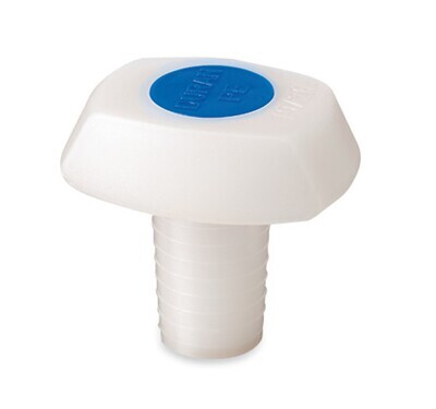 Stopper with standard taper plastic, 19/26, blue, 10 Piece(s)
