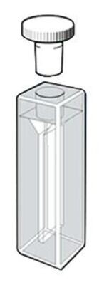 Glass cuvette ROTILABO® Quartz glass with plugs, Micro, 0.7 ml, 1 Piece