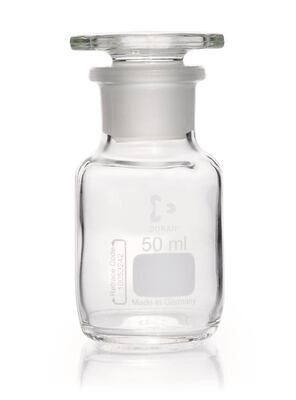 Bottiglia a bocca larga DURAN® con giunto in vetro smerigliato Vetro trasparente, 50 ml, 1 Pezzo