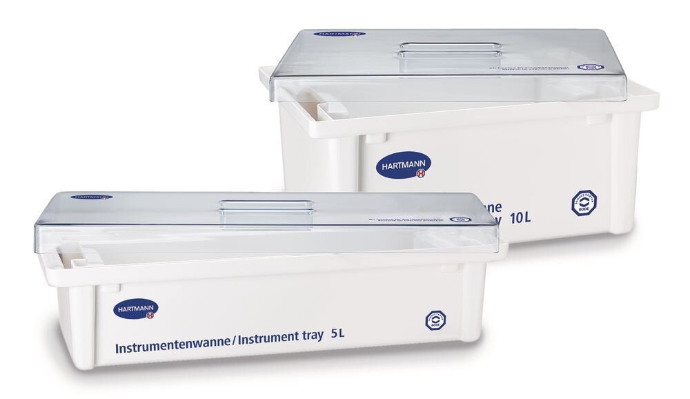 Desinfektionswanne, aus PVC, 10l, Klarsichtdeckel, L390xB290xH170mm, 1 Stück