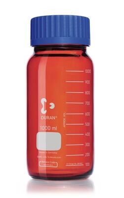 Wide mouth bottle DURAN® GLS 80 Brown glass, 1000 ml, 1 Piece
