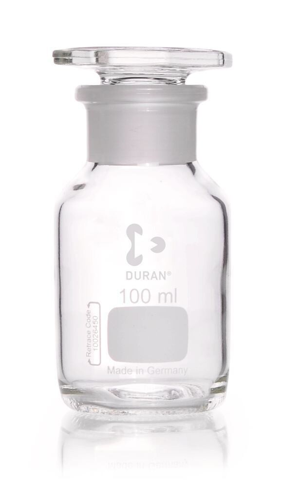 Wide mouth bottle DURAN® with ground glass joint Clear glass, 100 ml, 1 Piece