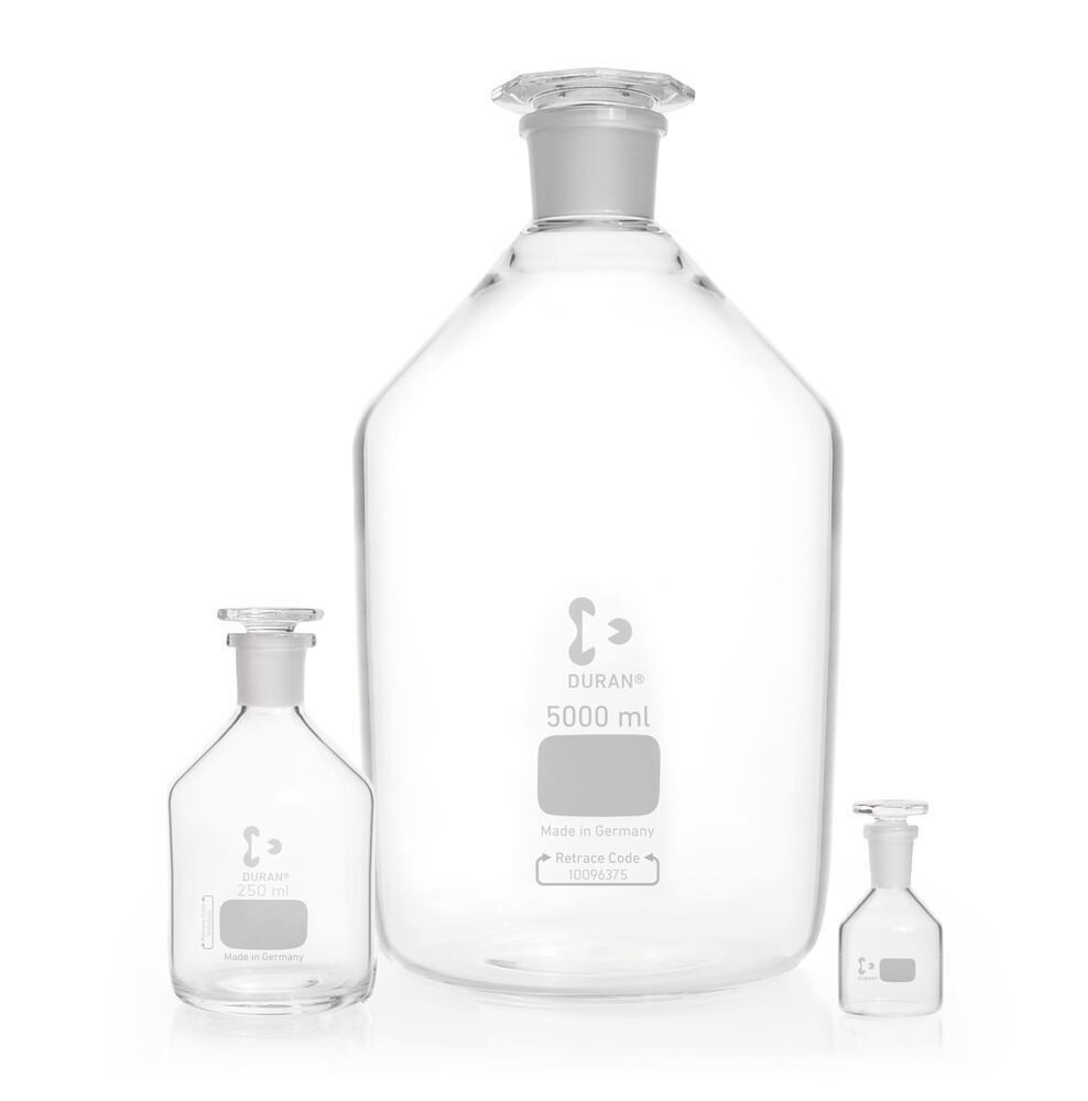 Narrow mouth bottle DURAN® with ground glass joint Clear glass, 100 ml, 1 Piece