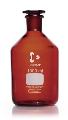 Narrow mouth bottle DURAN® with ground glass joint Brown glass, 1000 ml, 1 Piece