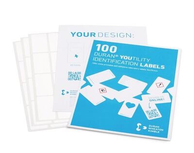 Labels DURAN® YOUTILITY can be printed on, 1 Packg