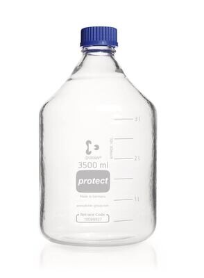 Gewindeflasche, DURAN®-Protect, m. Ausgießring und Kappe aus PP, 3500 ml, 1 Stück
