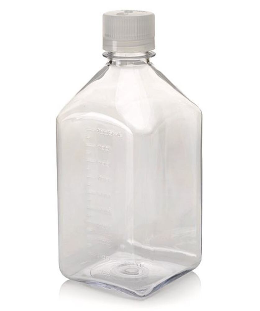 Botella de boca estrecha cuadrada, 1000 ml, 38-430, 4 Pieza(s)