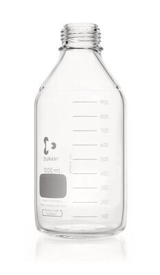 Gewindeflaschen, DURAN®, transparent, ohne Ausgießring und Kappe, 1000 ml, 10 Stück