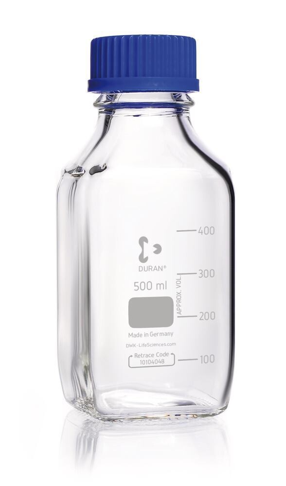 Screw top bottle DURAN® square, 500 ml, GL 45, 10 Piece(s)