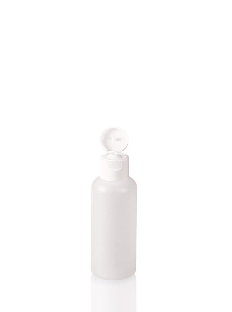 Narrow neck bottle with flap closure, 100 ml, 10 Piece(s)