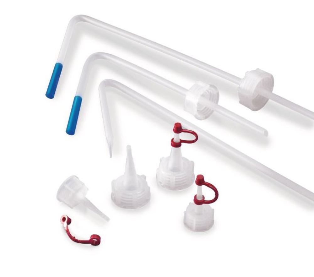Accessories for narrow mouth bottle, 301 series Replacement screw-cap closure, Suitable for, 10, 20, 30 ml, 100 Piece(s)