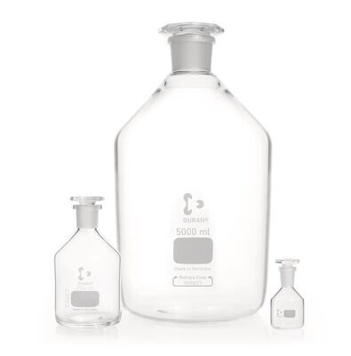 Botella de boca estrecha DURAN® con junta esmerilada Vidrio transparente, 2000 ml, 1 Pieza