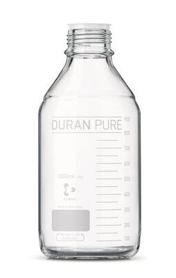 Flacon à vis DURAN® PURE Verre transparent, 1000 ml, GL 45, 10 Pièce(s)