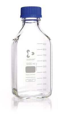 Botella con tapa de rosca DURAN® cuadrada, 1000 ml, GL 45, 10 Unidad(es)