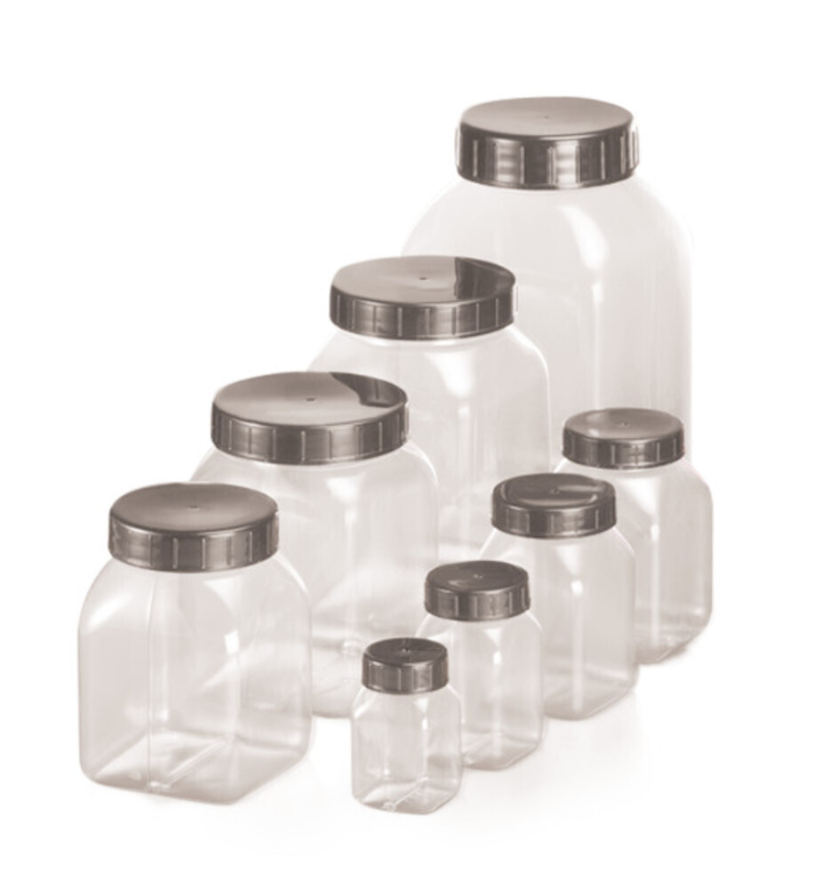 Wide-neck container ROTILABO® Clear PVC, 500 ml, 10 Piece(s)