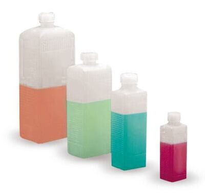 Botella de boca estrecha cuadrada, 500 ml, 25 mm, 10 Unidad(es)