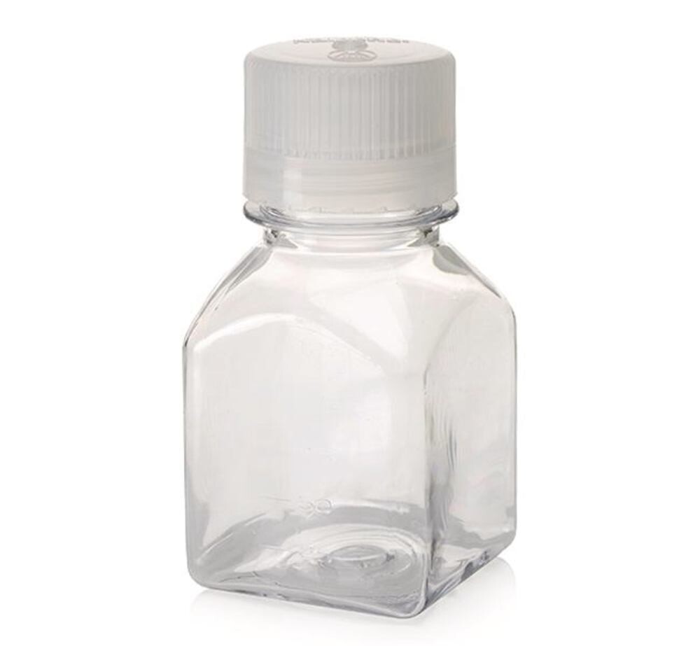 Narrow mouth bottle square, 125 ml, 38-430, 6 Piece(s)