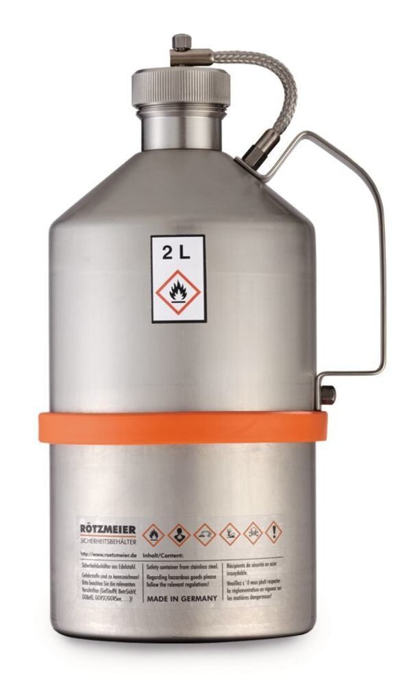 Safety laboratory canister non-polished, with screw cap and UN-X approval, 2 l, 02T, 1 Piece