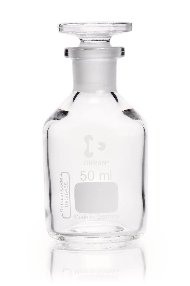 Narrow mouth bottle DURAN® with ground glass joint Clear glass, 50 ml, 1 Piece