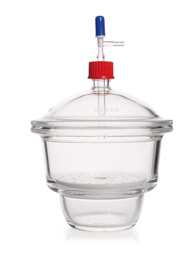 Set dessiccateur DURAN® MOBILEX avec filetage GL 32 et robinet d&#39;arrêt dans le couvercle, DN 150, 2,4 l, 1 pièce