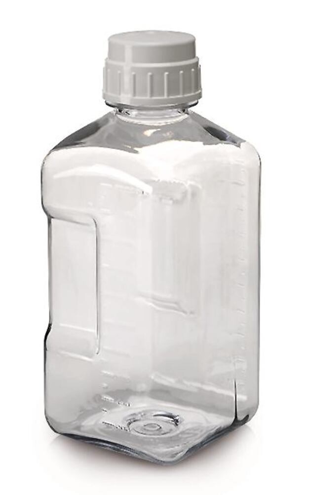 Narrow mouth bottle square, 2000 ml, 53 B, 1 Piece