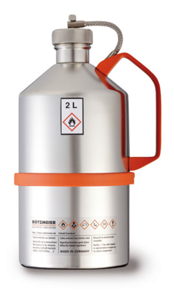 Bidon de laboratoire de sécurité poli, avec bouchon à vis et valve de surpression, 0,5 l, OHK, 1 pièce