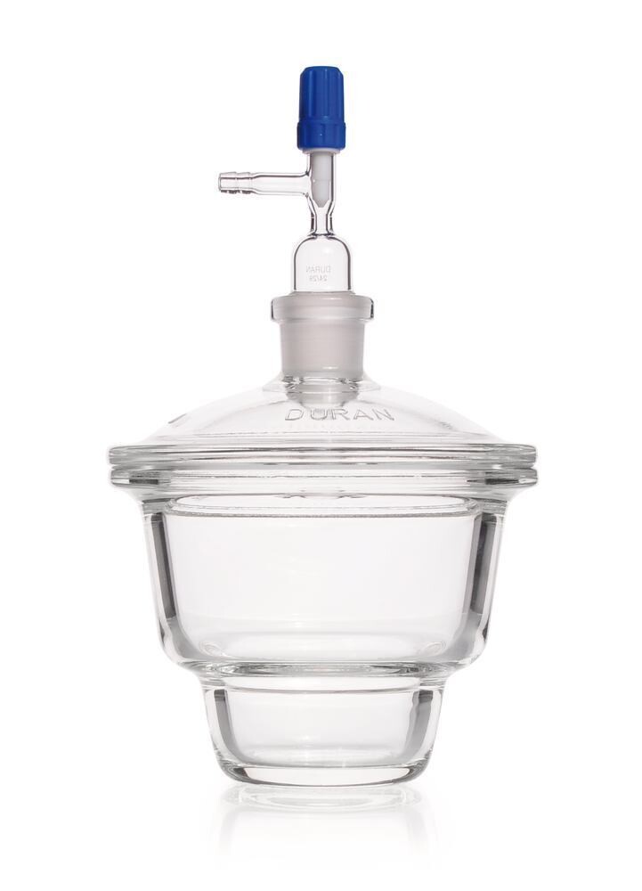 Desiccator set DURAN® NOVUS with tube and stopcock in the lid, DN 250, 10.5 l, 1 Piece