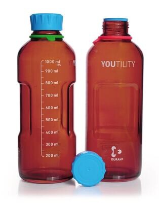 Flacon à vis DURAN® YOUTILITY Verre marron, 1000 ml, 4 Pièce(s)