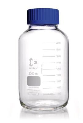 Wide mouth bottle DURAN® GLS 80 Clear glass, 2000 ml, 1 Piece