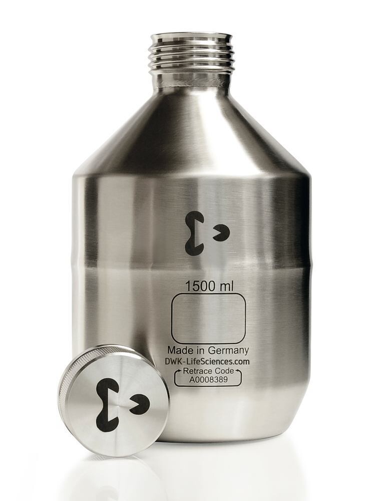 Screw top bottle DURAN® stainless steel GL 45 UN-approved transport bottle, 1 Piece