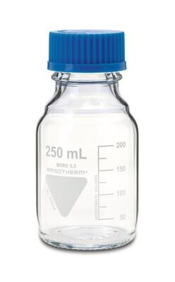 Screw top bottle RASOTHERM® clear glass, 250 ml, 10 Piece(s)