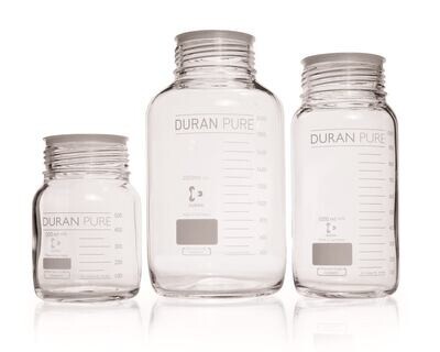 Wide mouth screw top bottle DURAN® PURE GLS 80® Clear glass, 5000 ml, 1 Piece