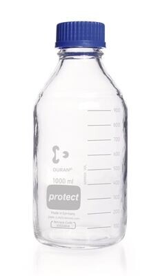 Gewindeflasche, DURAN®-Protect, m. Ausgießring und Kappe aus PP, 1000 ml, 1 Stück