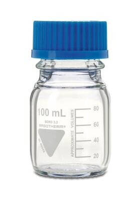 Screw top bottle RASOTHERM® clear glass, 100 ml, 10 Piece(s)