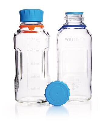 Flacon à vis DURAN® YOUTILITY Verre transparent, 500 ml, 4 Pièce(s)