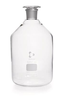 Flacon à col étroit DURAN® avec joint en verre rodé Verre transparent, 5000 ml, 1 pièce