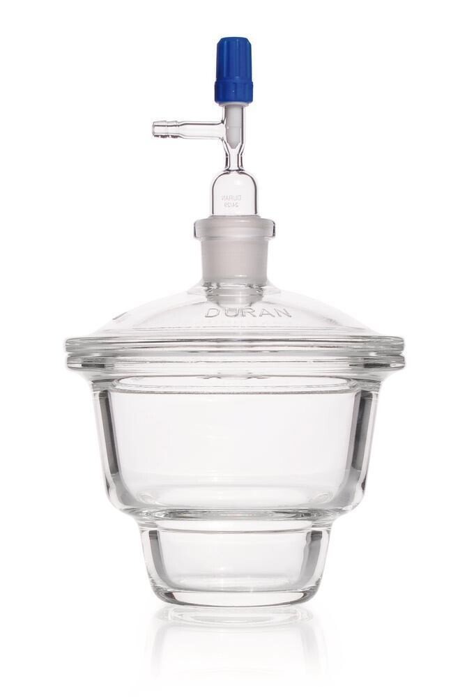 Desiccator set DURAN® NOVUS with tube and stopcock in the lid, DN 150, 2.4 l, 1 Piece