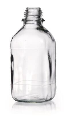 Flacon à col étroit carré en verre transparent, 1000 ml, 45, forme haute, 10 pièce(s)