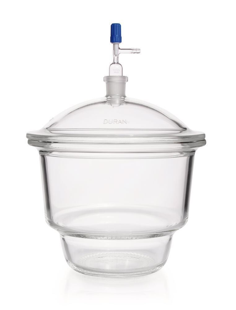 Desiccator set DURAN® NOVUS with tube and stopcock in the lid, DN 200, 5.8 l, 1 Piece