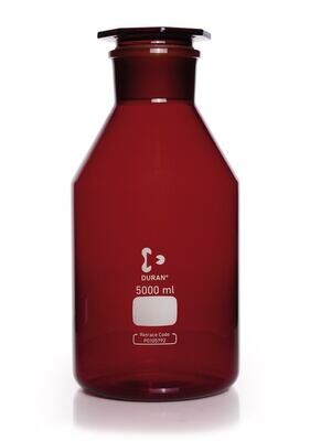 Wide mouth bottle DURAN® with ground glass joint Brown glass, 5000 ml, 1 Piece