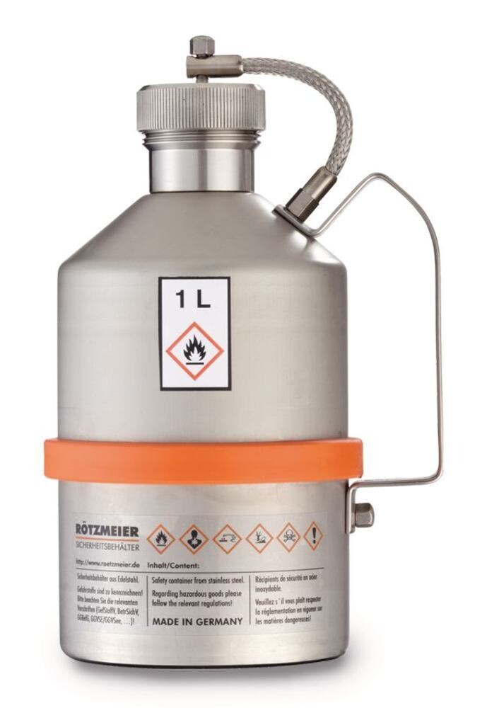 Safety laboratory canister non-polished, with screw cap and UN-X approval, 1 l, 01T, 1 Piece