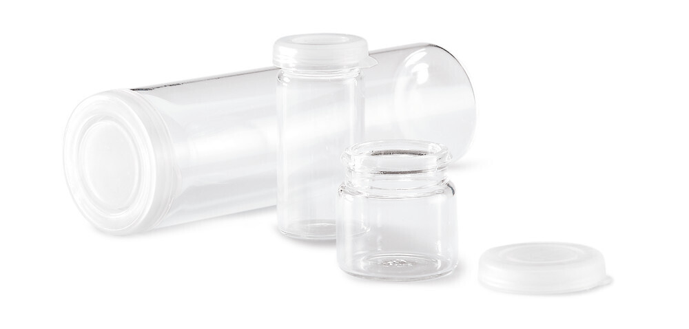 Glass vials with rolled rim Tall, 100 ml, Height, 145 mm, 100 Piece(s)