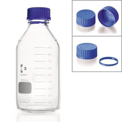 Screw top bottle DURAN® clear glass with PP screw cap, 10 ml, 10 Piece(s)