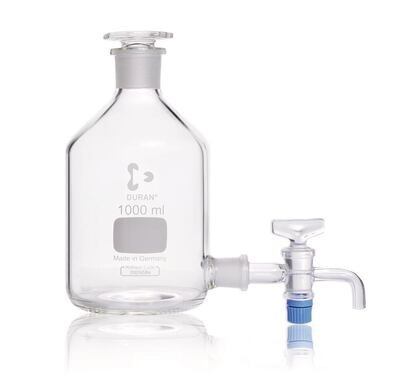 Bottiglia di decantazione DURAN® con rubinetto con giunto in vetro smerigliato, 1000 ml, 1 Pezzo